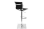 Molly Black Faux Leather Adjustable Barstool - Back