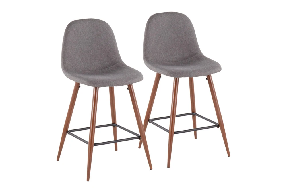 Abel Charcoal Counter Stool Set Of 2