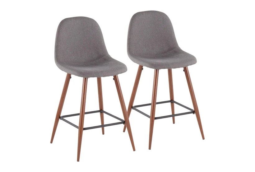 Abel Charcoal Counter Stool Set Of 2 - 360