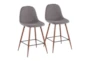 Abel Charcoal Counter Stool Set Of 2 - Signature