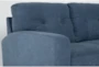 Avery Blue 116" 2 Piece Sectional with Right Arm Facing Sofa & Ottoman - Detail