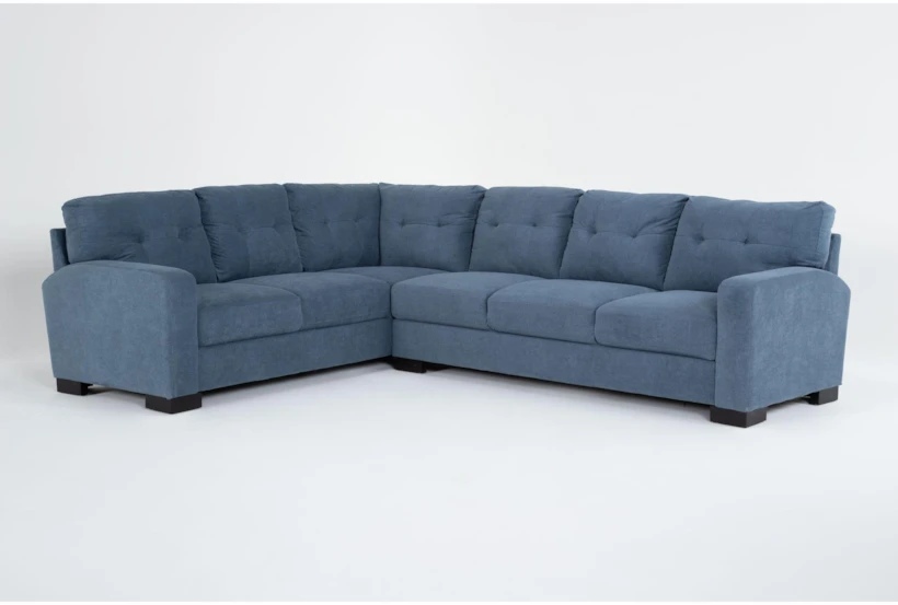 Avery Blue 116" 2 Piece Sectional with Right Arm Facing Sofa - 360