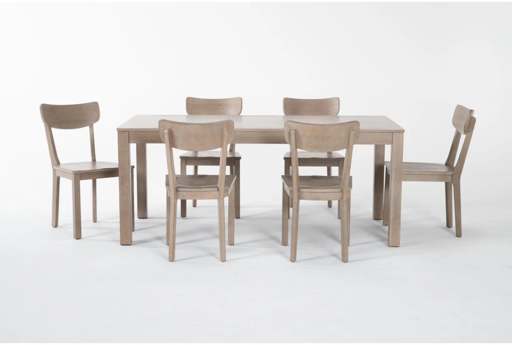 Orta 54-72" Extendable Dining With Side Chair Set For 6