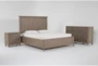 Cambria Grey Wood 3 Piece California King Panel Bedroom Set With Dresser & Nightstand - Signature