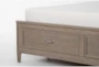 Cambria Grey Wood 3 Piece California King Storage Bedroom Set With 2 Nightstands - Detail