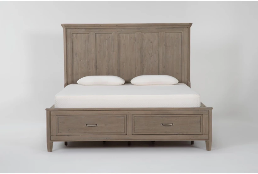 Cambria Grey California King Wood Storage Bed - 360