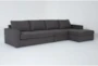 Araceli II Pewter 138" 3 Piece Sectional with Right Arm Facing Chaise - Signature