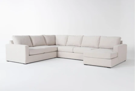 Araceli II Sand 138" 4 Piece Full Sleeper Sectional with Right Arm Facing Chaise