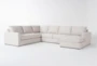 Araceli II Sand 138" 4 Piece Full Sleeper Sectional with Right Arm Facing Chaise - Signature