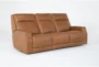 Thornton Leather 91" Zero Gravity Reclining Sofa with Power Headrest, Power Lumbar & USB - Side
