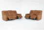 Thornton Leather 2 Piece Zero Gravity Reclining Sofa & Loveseat Set - Side