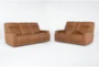 Thornton Leather 2 Piece Zero Gravity Reclining Sofa & Loveseat Set - Signature