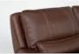 Montana Brown Leather 89" Zero Gravity Reclining Sofa with Power Headrest & USB - Detail
