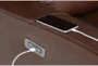 Montana Brown Leather 89" Zero Gravity Reclining Sofa with Power Headrest & USB - Detail