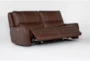 Montana Brown Leather 89" Zero Gravity Reclining Sofa with Power Headrest & USB - Side