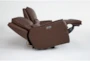 Montana Brown Leather 89" Zero Gravity Reclining Sofa with Power Headrest & USB - Side