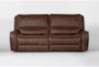 Montana Brown Leather 89" Zero Gravity Reclining Sofa with Power Headrest & USB - Signature