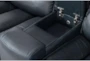 Montana Blue Leather 78" Zero Gravity Reclining Console Loveseat with Power Headrest & USB - Detail