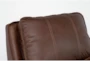 Montana Brown Leather Zero Gravity Recliner with Power Headrest & USB - Detail