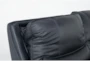 Montana Blue Leather 2 Piece Zero Gravity Reclining Sofa & Loveseat Set - Detail