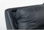 Montana Blue Leather 5 Piece Zero Gravity Reclining Modular Sectional with Power Headrest & USB - Detail