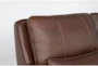 Montana Brown Leather 7 Piece Zero Gravity Reclining Modular Sectional with Power Headrest & USB - Detail