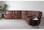 Montana Brown Leather 7 Piece Zero Gravity Reclining Modular Sectional with Power Headrest & USB - Room