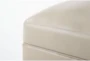 Bisbee Ivory Leather Ottoman - Detail