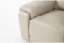 Bisbee Ivory Leather Arm Chair with Cupholder, Storage & USB - Detail