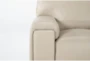 Bisbee Ivory Leather 89" Sofa with Cupholders & USB - Detail