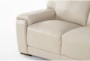 Bisbee Ivory Leather 2 Piece Sofa & Recliner Set - Detail