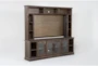 Wakefield II Brown 96" Entertainment Center With Traditional TV Stand + Hutch - Side