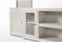 Kenzie II White 3Pc Entertainment Center With 84" Modern TV Stand + Piers - Detail