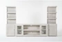 Kenzie II White 3Pc Entertainment Center With 84" Modern TV Stand + Piers - Signature