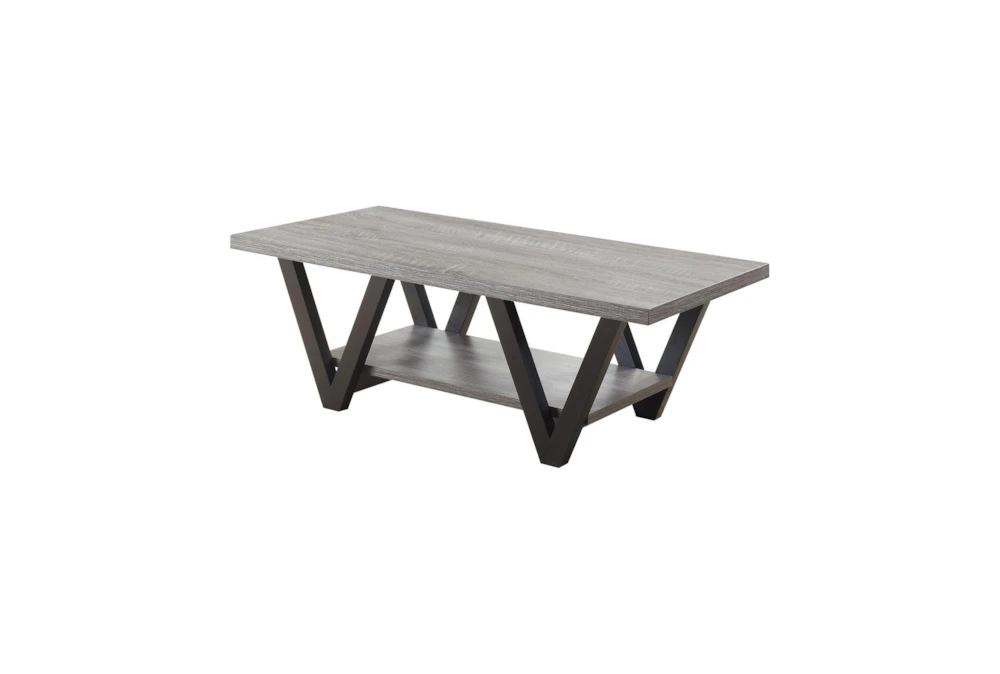 Victoria Grey Rectangle Coffee Table With Storage       