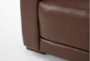 Bisbee Chestnut Leather 89" Sofa with Cupholders & USB - Detail