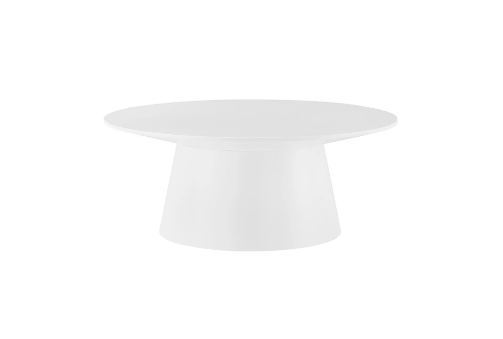 Leslie White Round Coffee Table