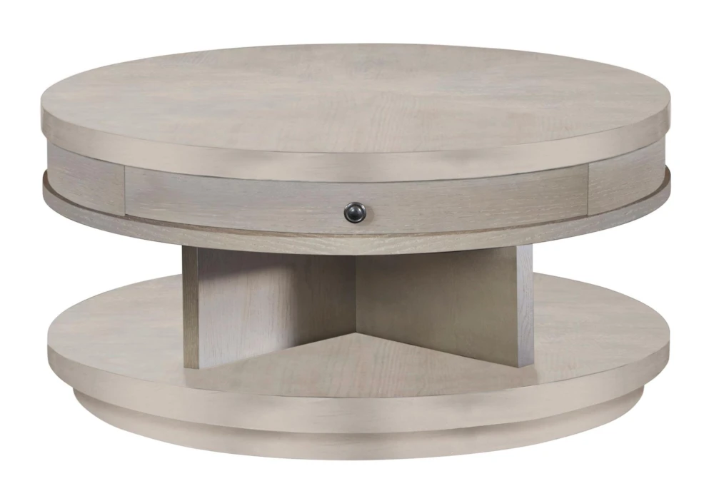 Angelica Round Coffee Table With Wheels