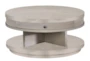 Angelica Round Coffee Table With Wheels - Signature