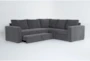 Sebastian Slate 109" 2 Piece Sectional with Left Arm Facing Convertible Sleeper - Side