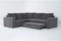 Sebastian Slate 109" 2 Piece Sectional with Right Arm Facing Convertible Sleeper - Side
