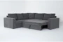 Sebastian Slate 109" 2 Piece Sectional with Right Arm Facing Convertible Sleeper - Side