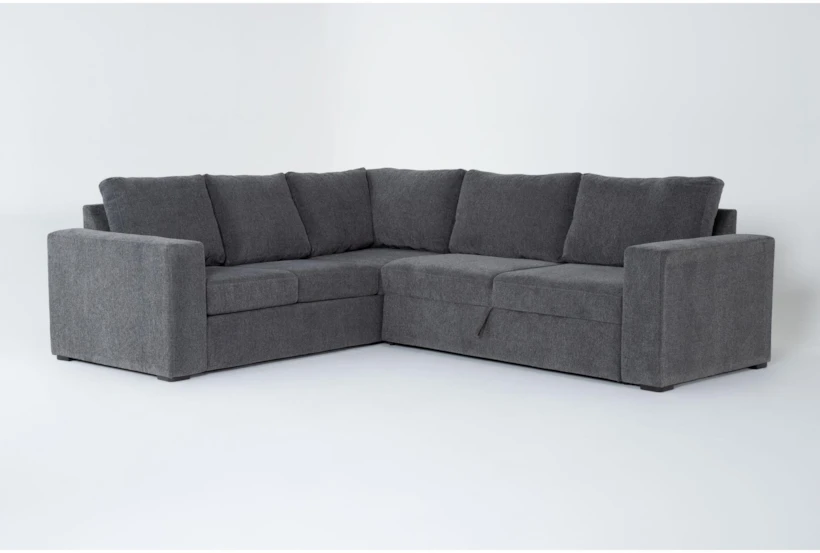 Sebastian Slate 109" 2 Piece Sectional with Right Arm Facing Convertible Sleeper - 360