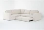 Sebastian Cream 109" 2 Piece Sectional with Right Arm Facing Convertible Sleeper - Side
