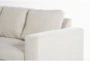 Sebastian Cream 140" 3 Piece Convertible Sleeper Sectional with Left Arm Facing Storage Chaise - Detail