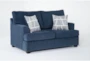 Colby Navy 64" Loveseat - Side