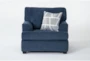 Colby Navy Arm Chair - Front