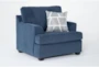 Colby Navy Arm Chair - Signature