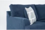 Colby Navy 4 Piece Queen Sleeper Sofa, Love, Chair & Ottoman - Detail