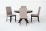 Pollie 48" Round Dining With Upholstered Side Chair Set For 4 - Signature